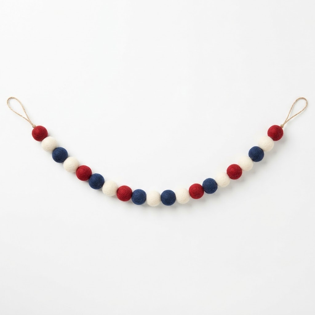 Felted Bunting Independence Day Banner