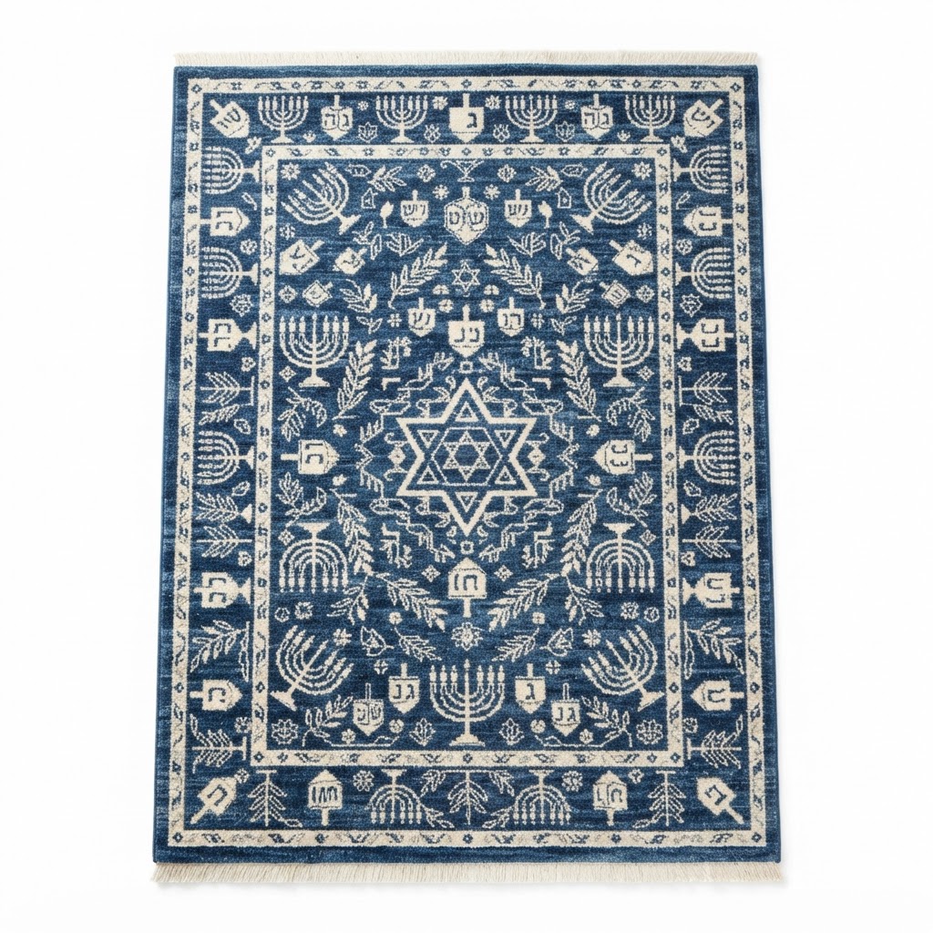 core Navy and Cream Area Rug