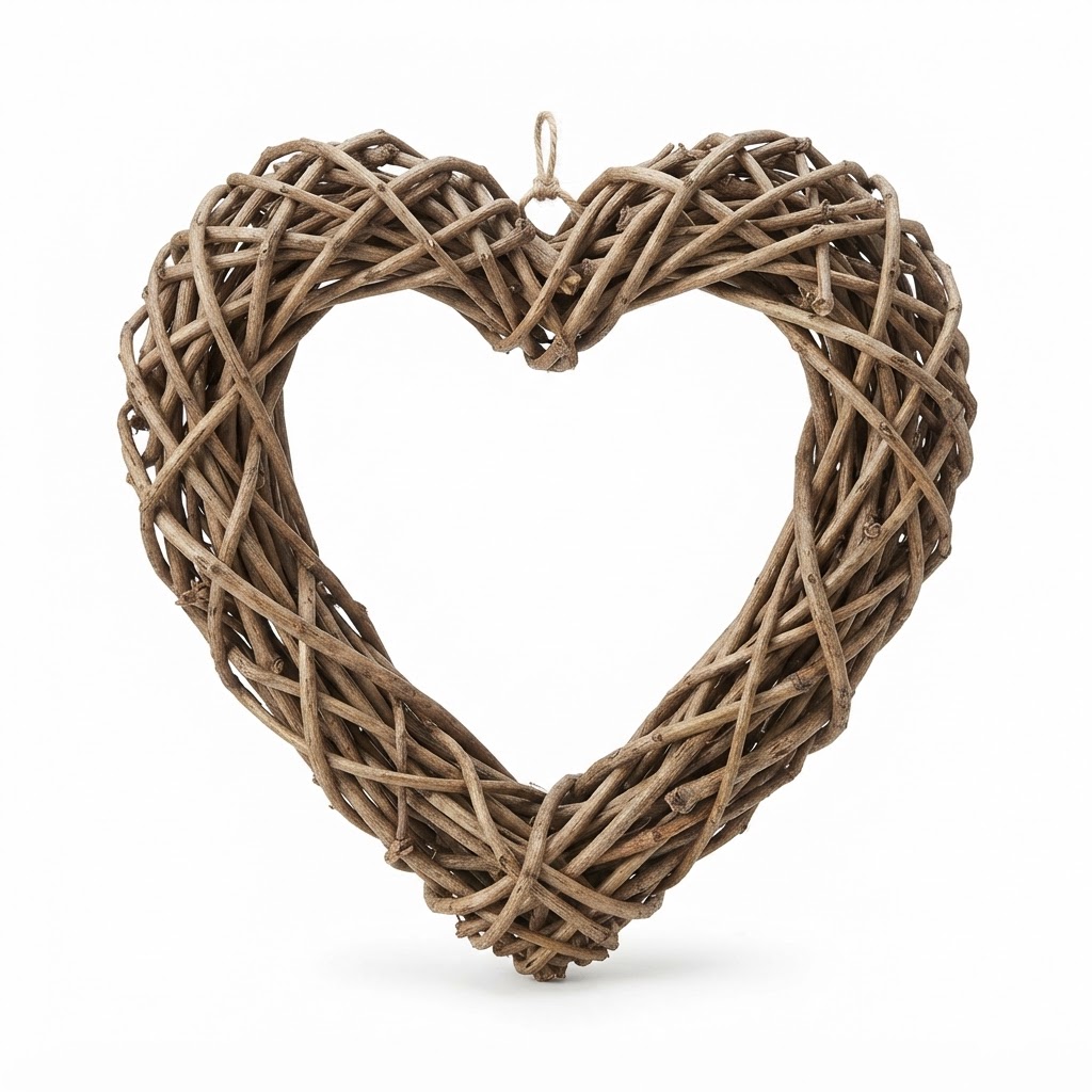 Heart-Shaped Willow Wreath Decor