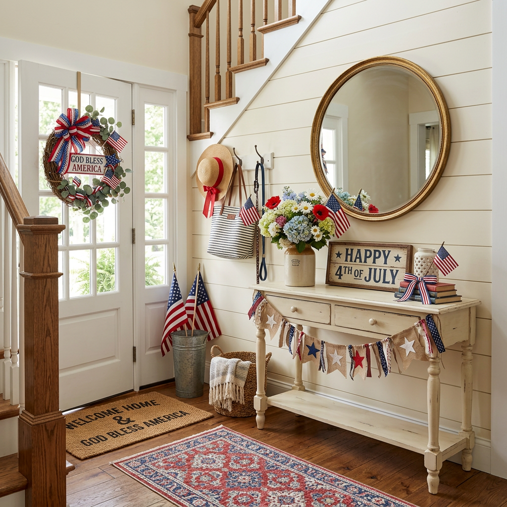 Cottagecore Independence Day (4th of July) Entryway