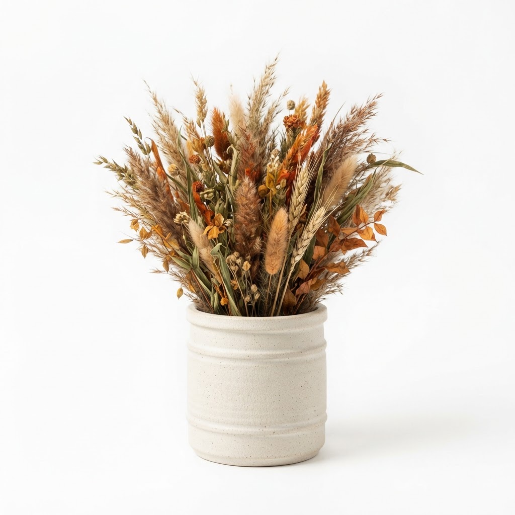 Ceramic Potted Grass Decor