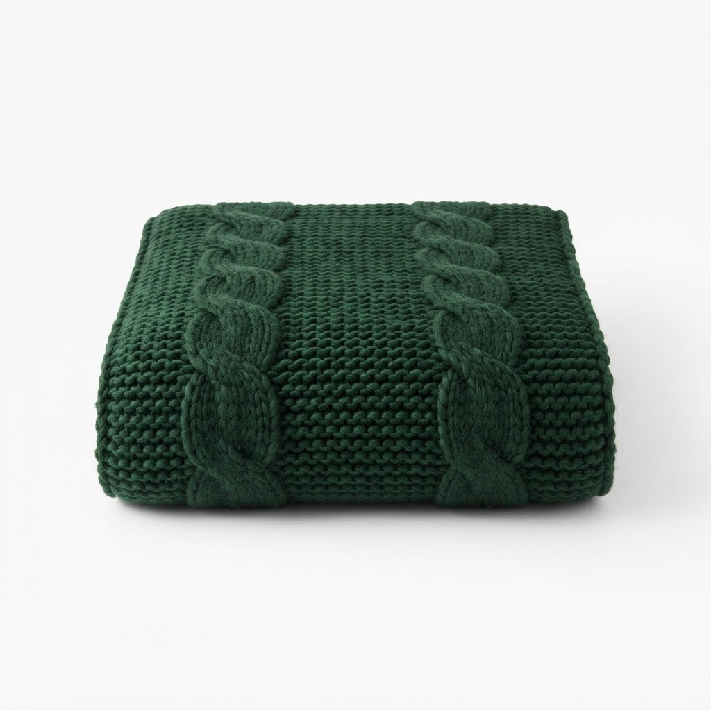 Forest Green Knit Blanket