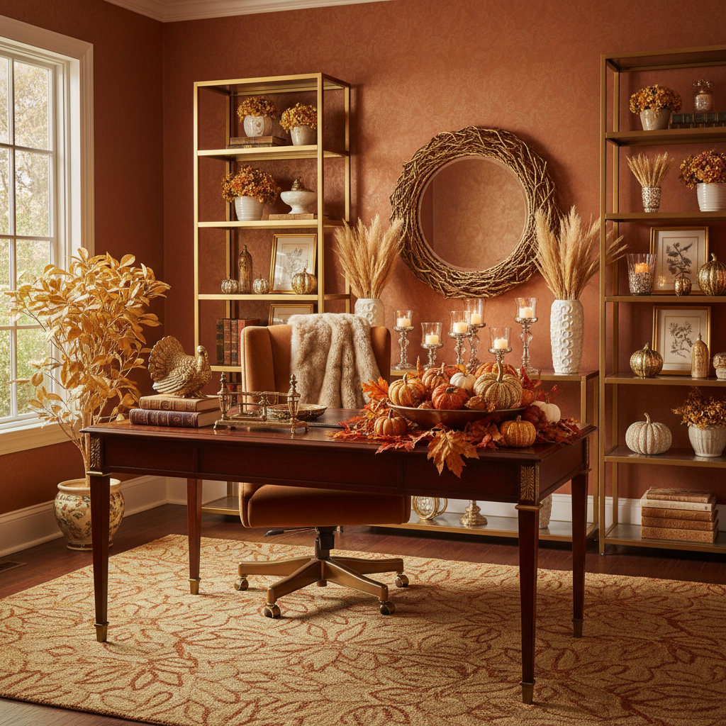 Glam Thanksgiving Home Office