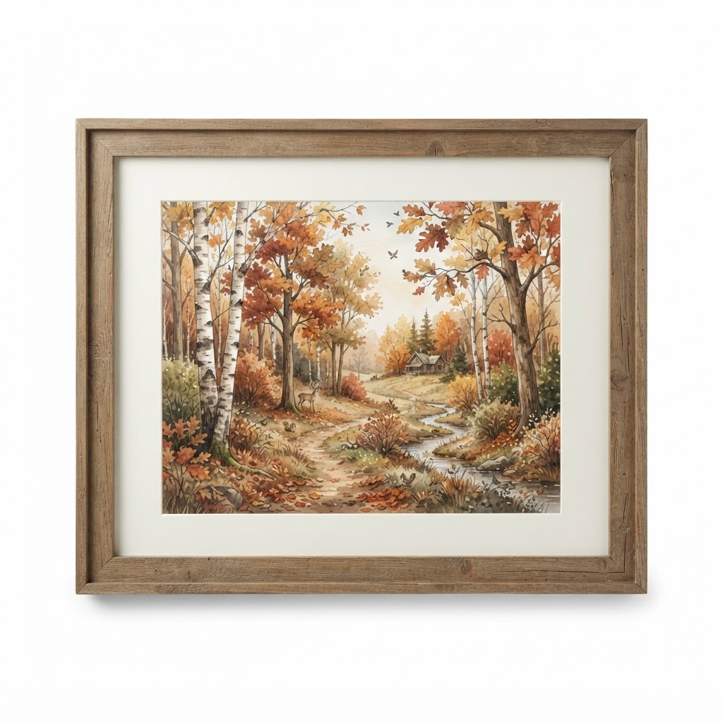 Framed Woodland Wall Art