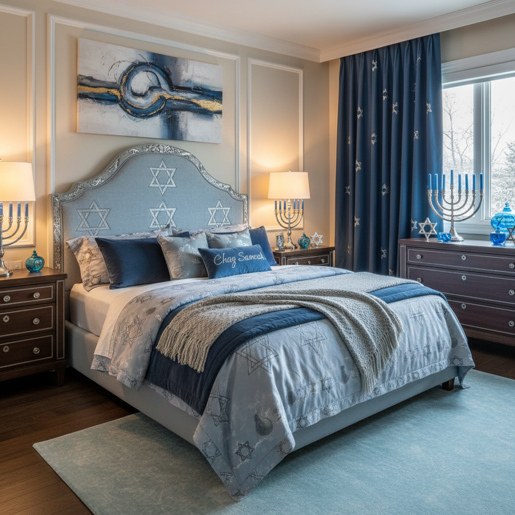 Traditional Hanukkah Master Bedroom