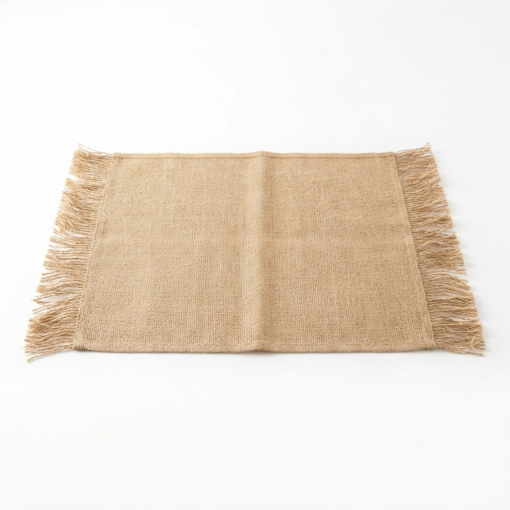 Burlap Fringed Table Runner