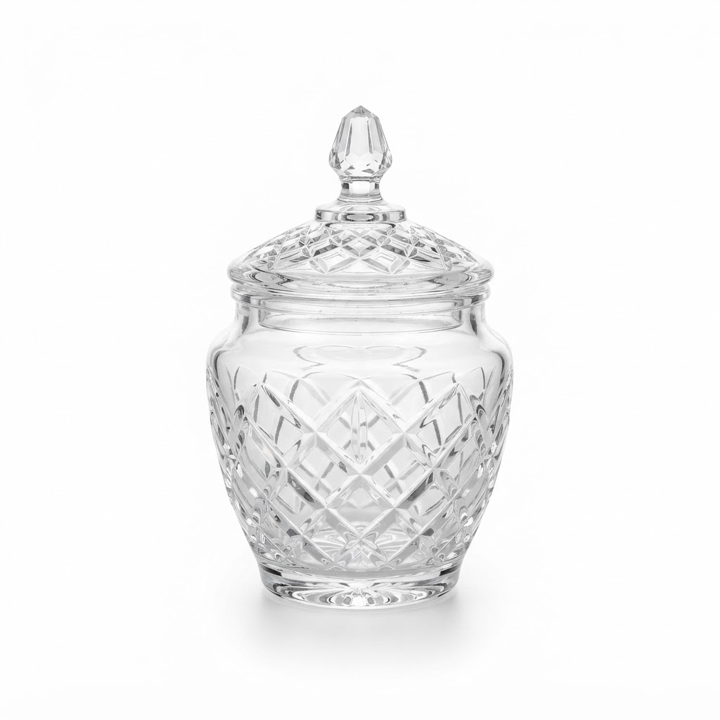 Crystal Lidded Apothecary Jar