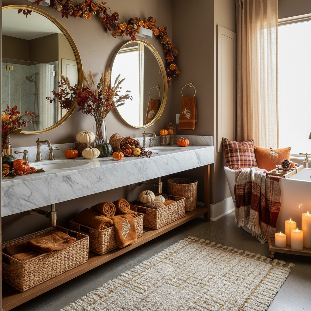 Glam Thanksgiving Master Bathroom
