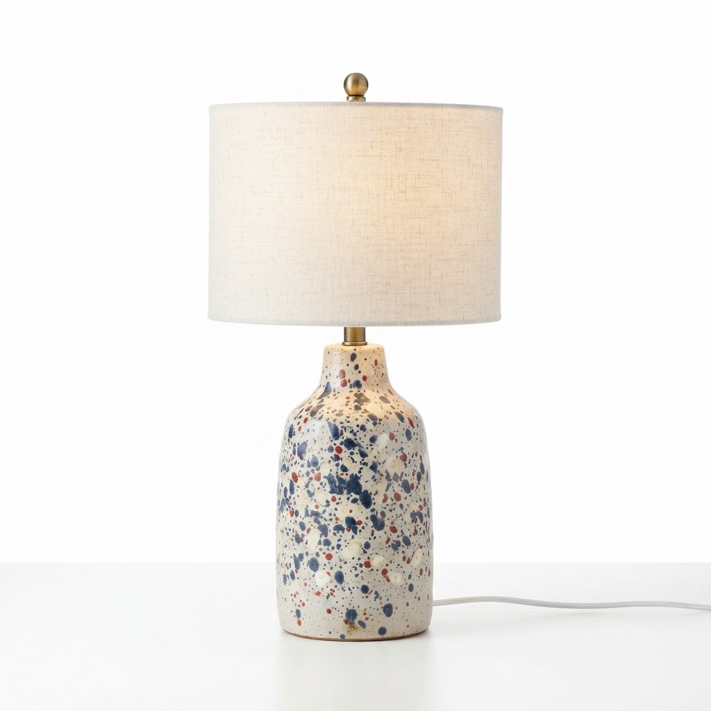 Ceramic Speckled Table Lamp