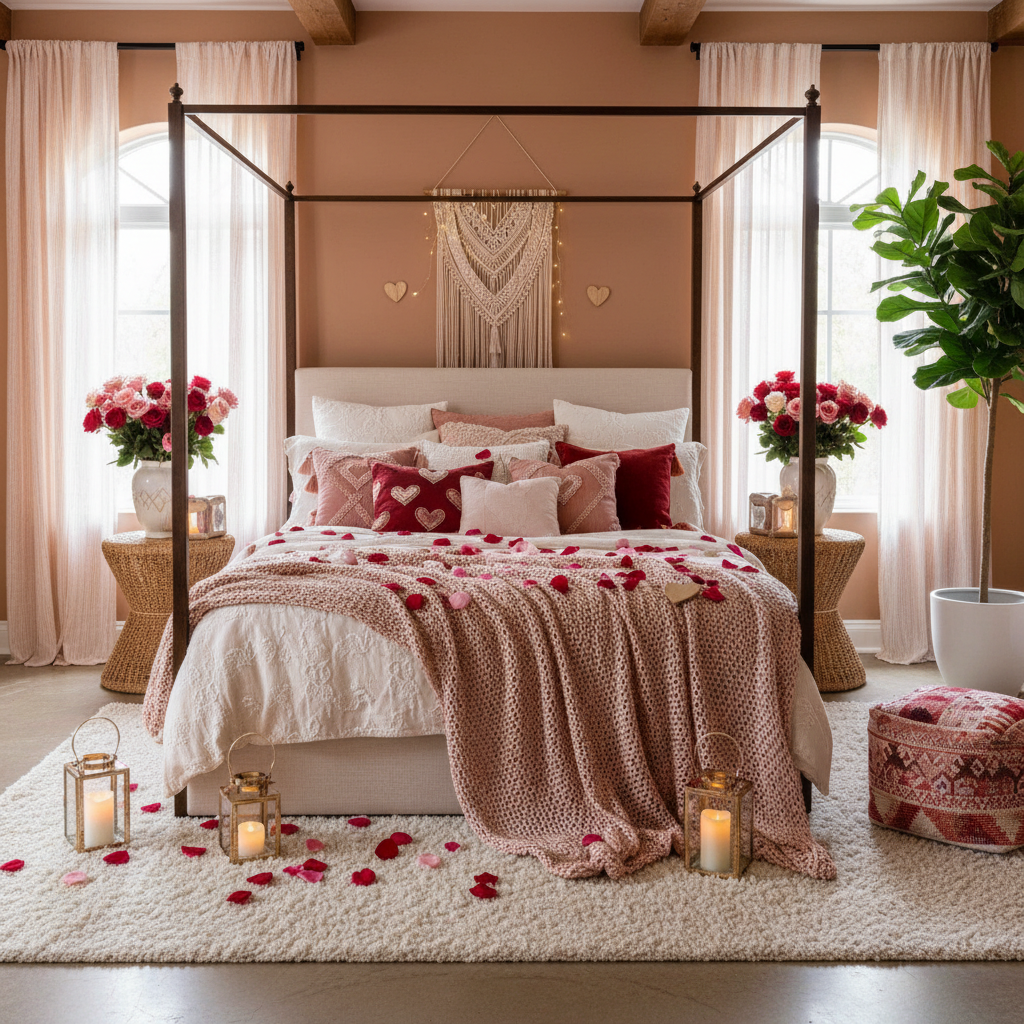 Boho Valentine's Day Master Bedroom