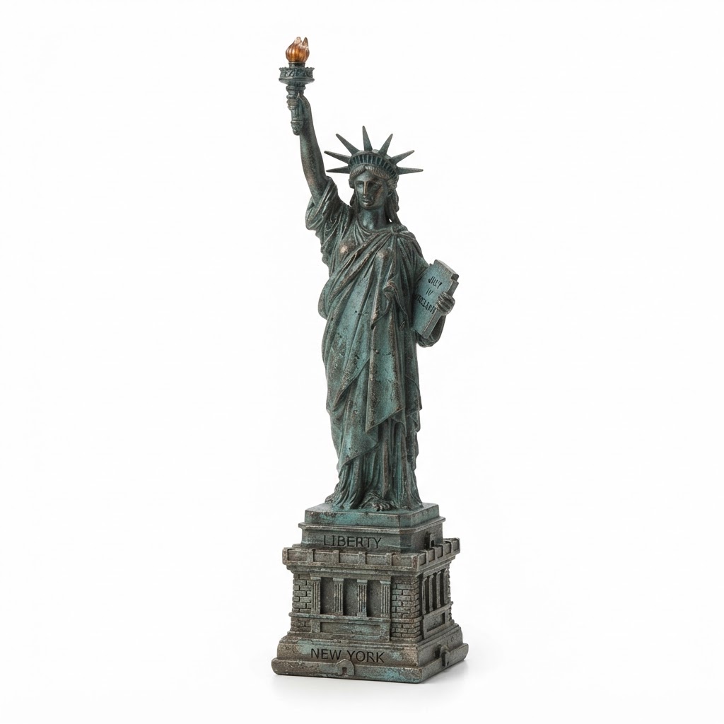 Antique Statue of Liberty Resin Figurine