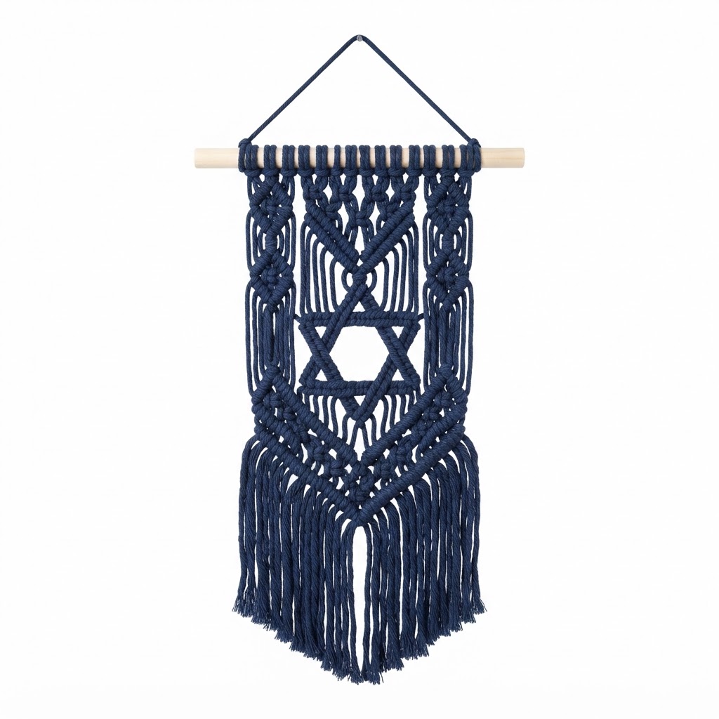 Navy Macrame Wall Hanging