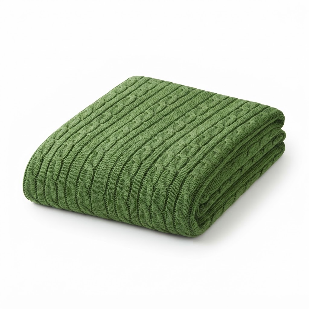 Soft Green Throw Blanket