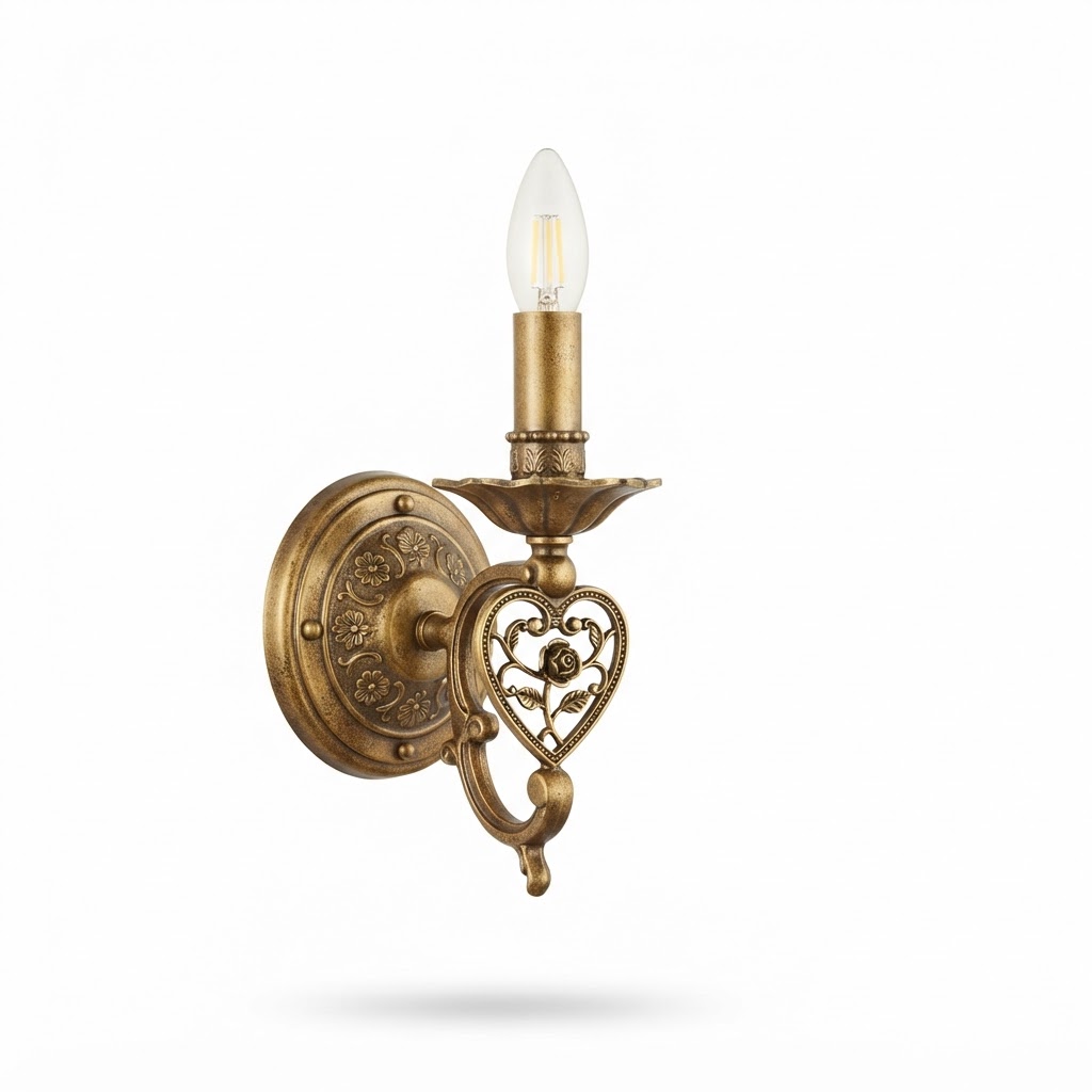 core Antiqued Brass Wall Sconce