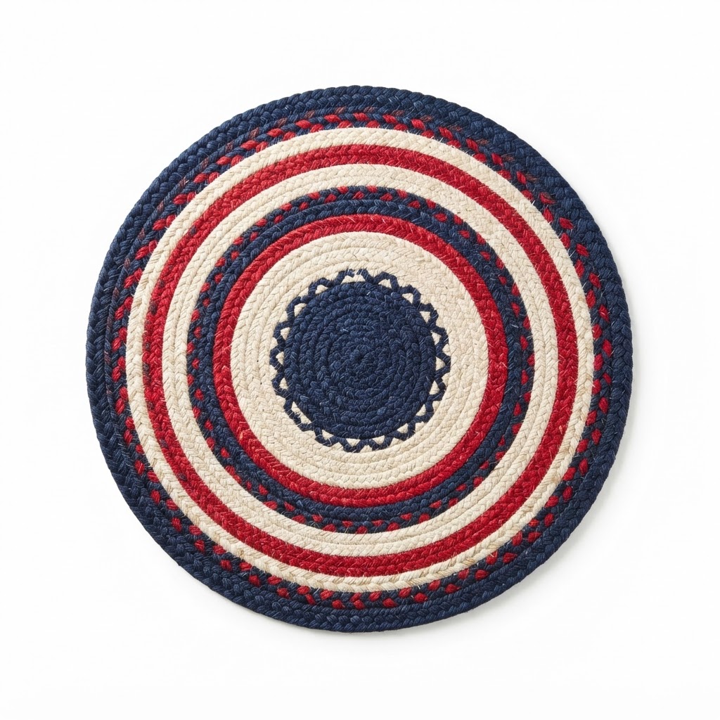 Patriotic Braided Area Rug