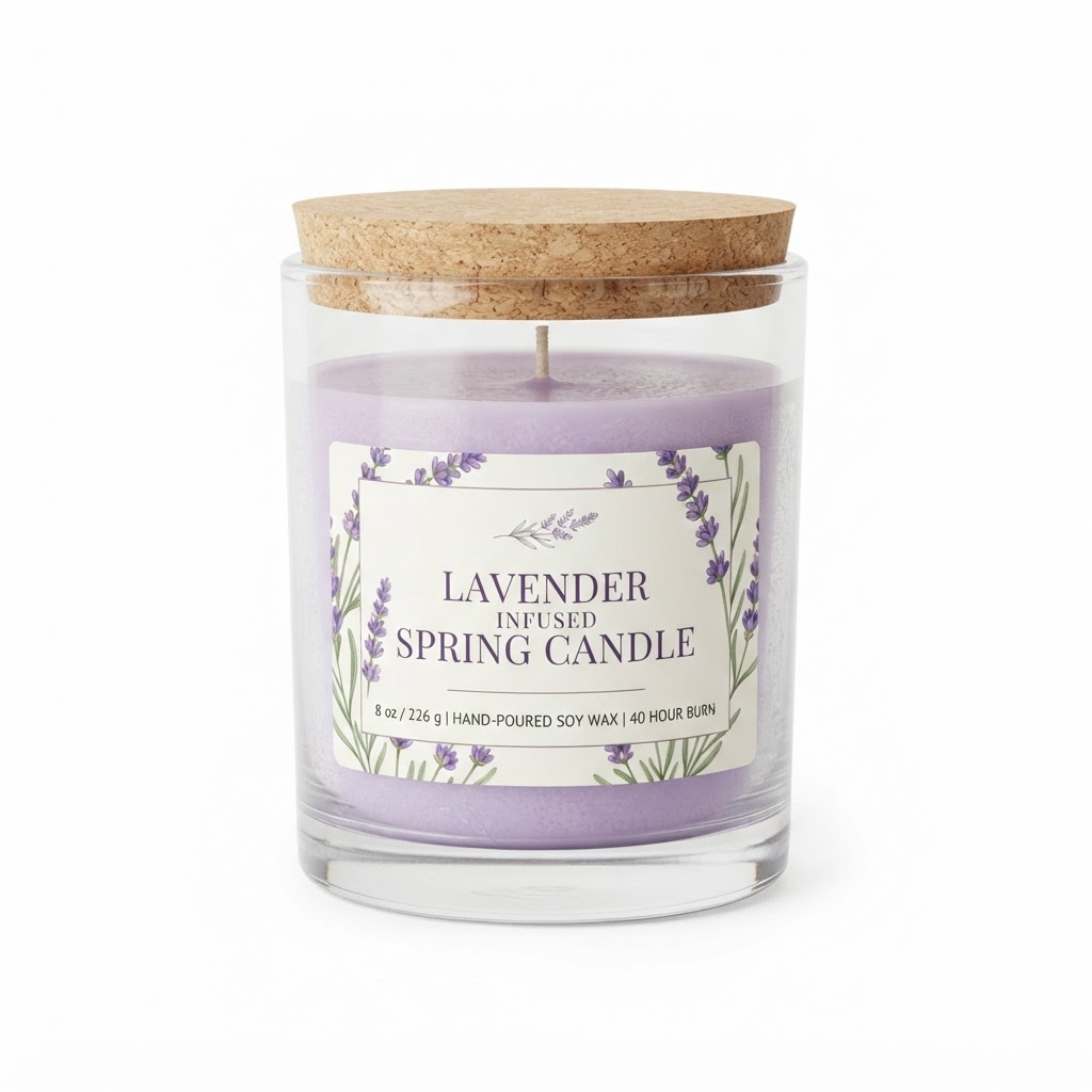 Lavender Infused Spring Candle