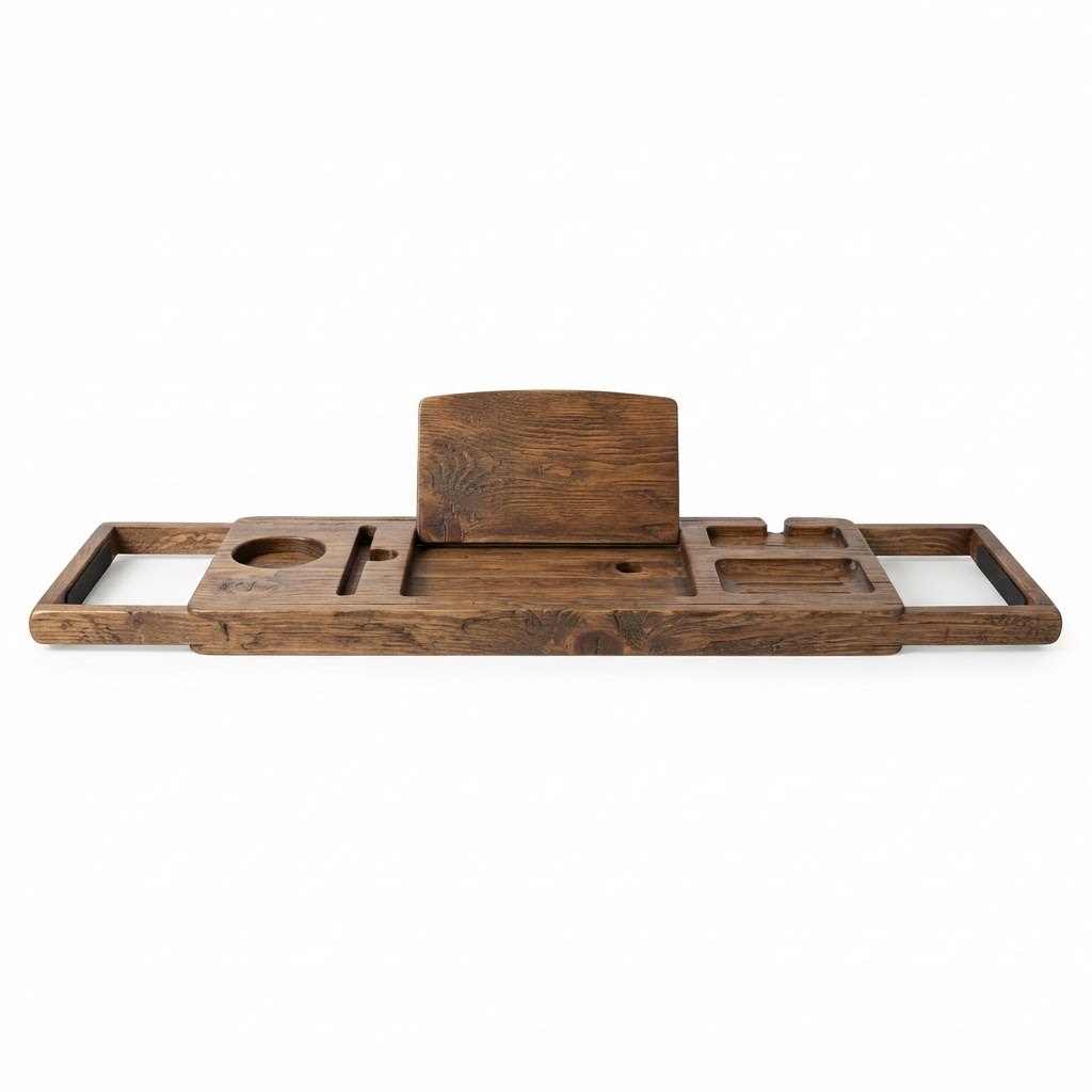Wooden Bath Caddy Tray