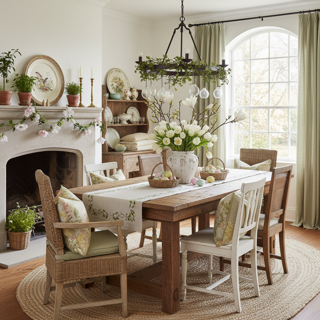 Rustic Spring Dining Room