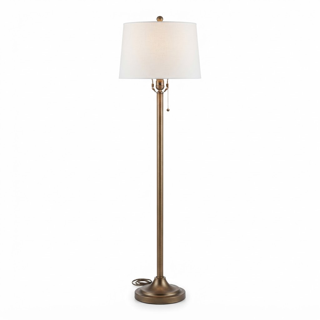Transitional Brushed Bronze Floor Lamp