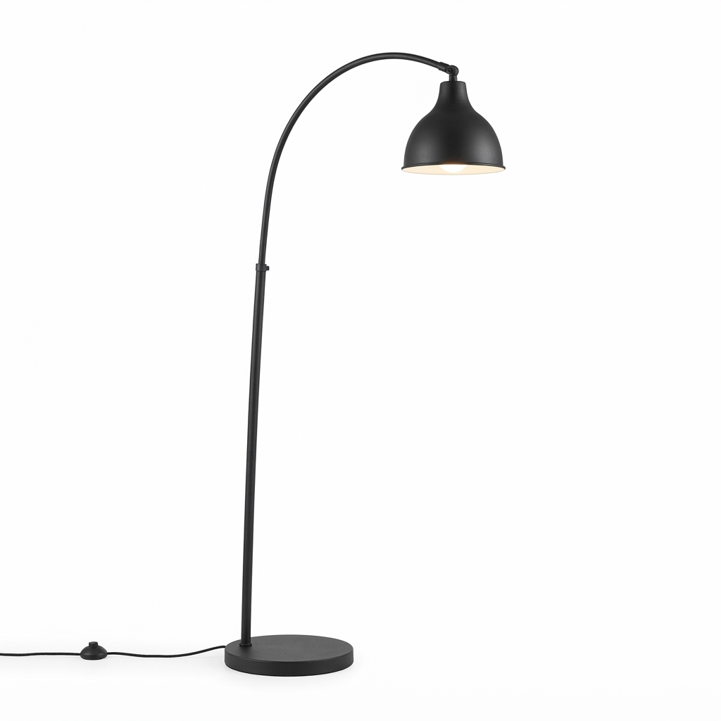 Matte Black Arc Floor Lamp