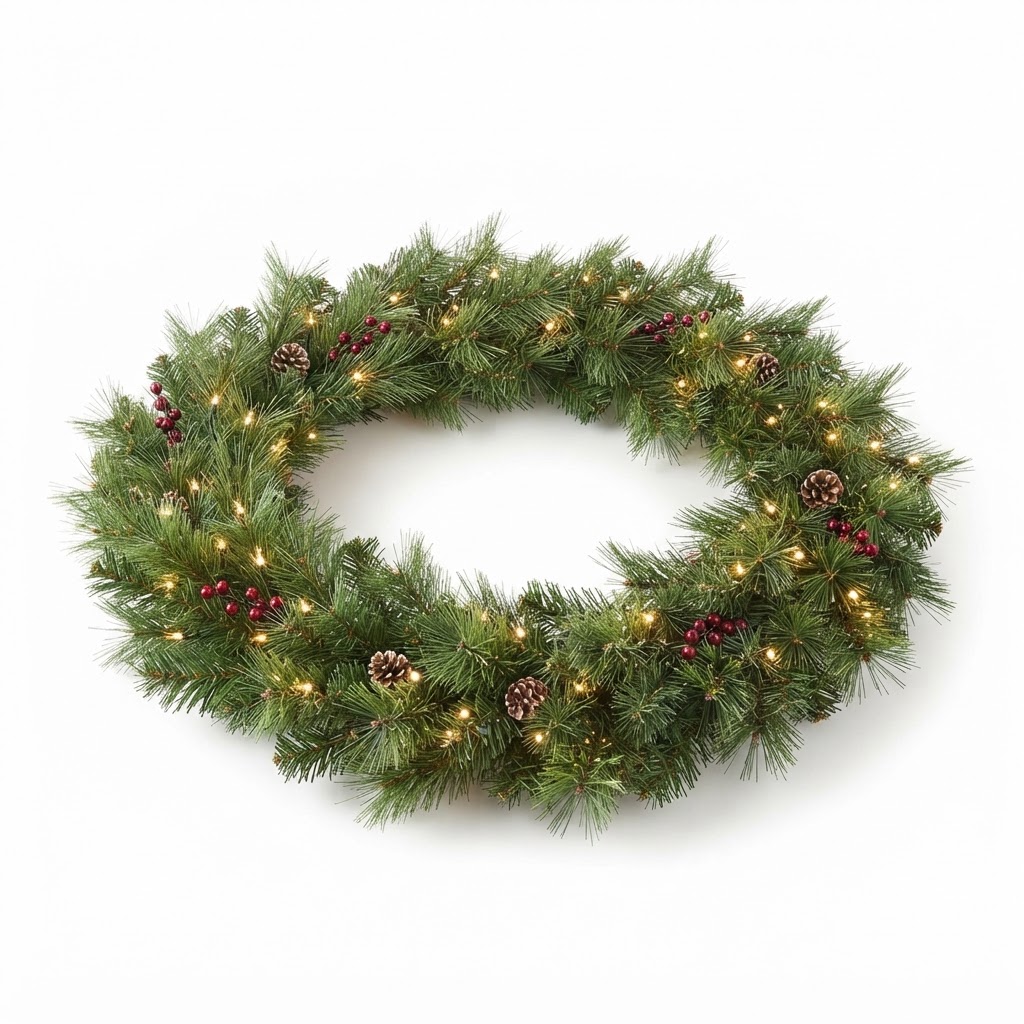 Festive Pine Pre-lit Christmas Garland