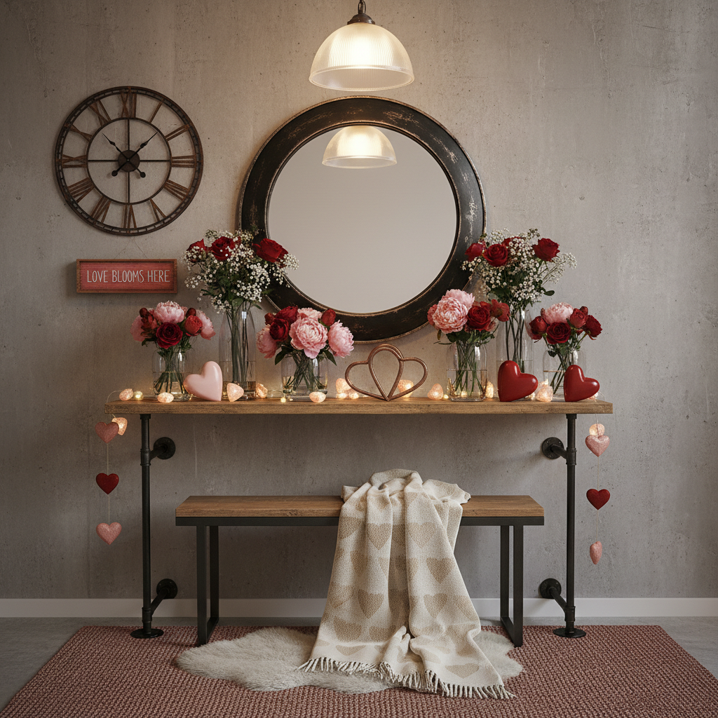 Industrial Valentine's Day Entryway