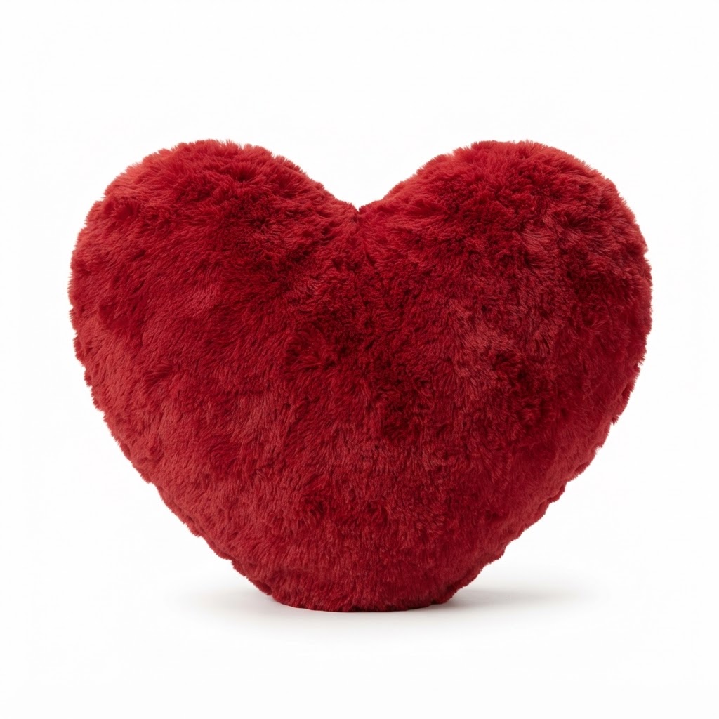 Valentine Heart Shaped Plush Throw Pillow