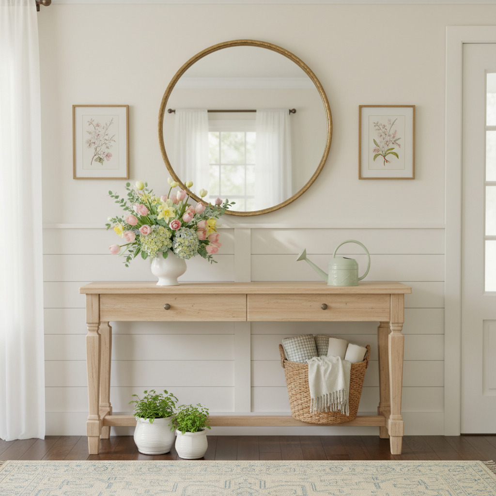 Traditional Spring Entryway