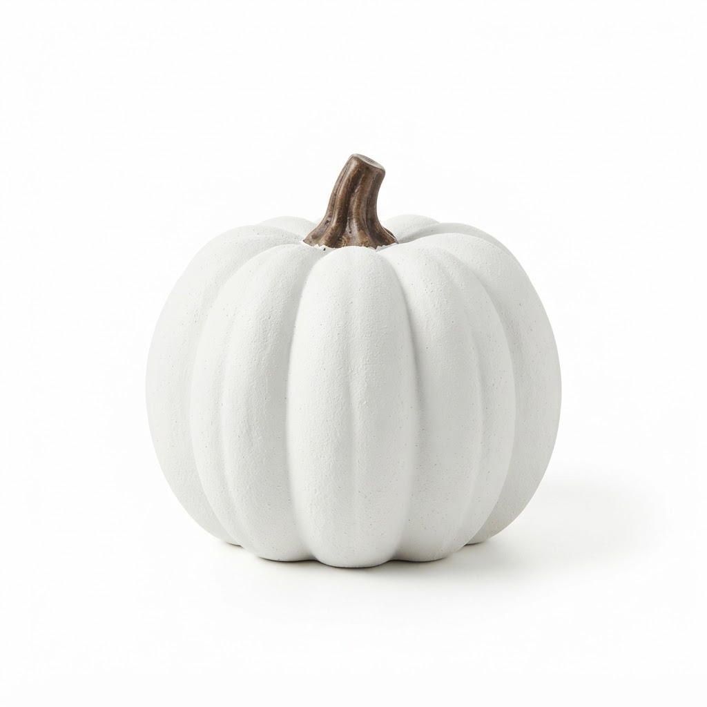 Artificial White Pumpkin Decor