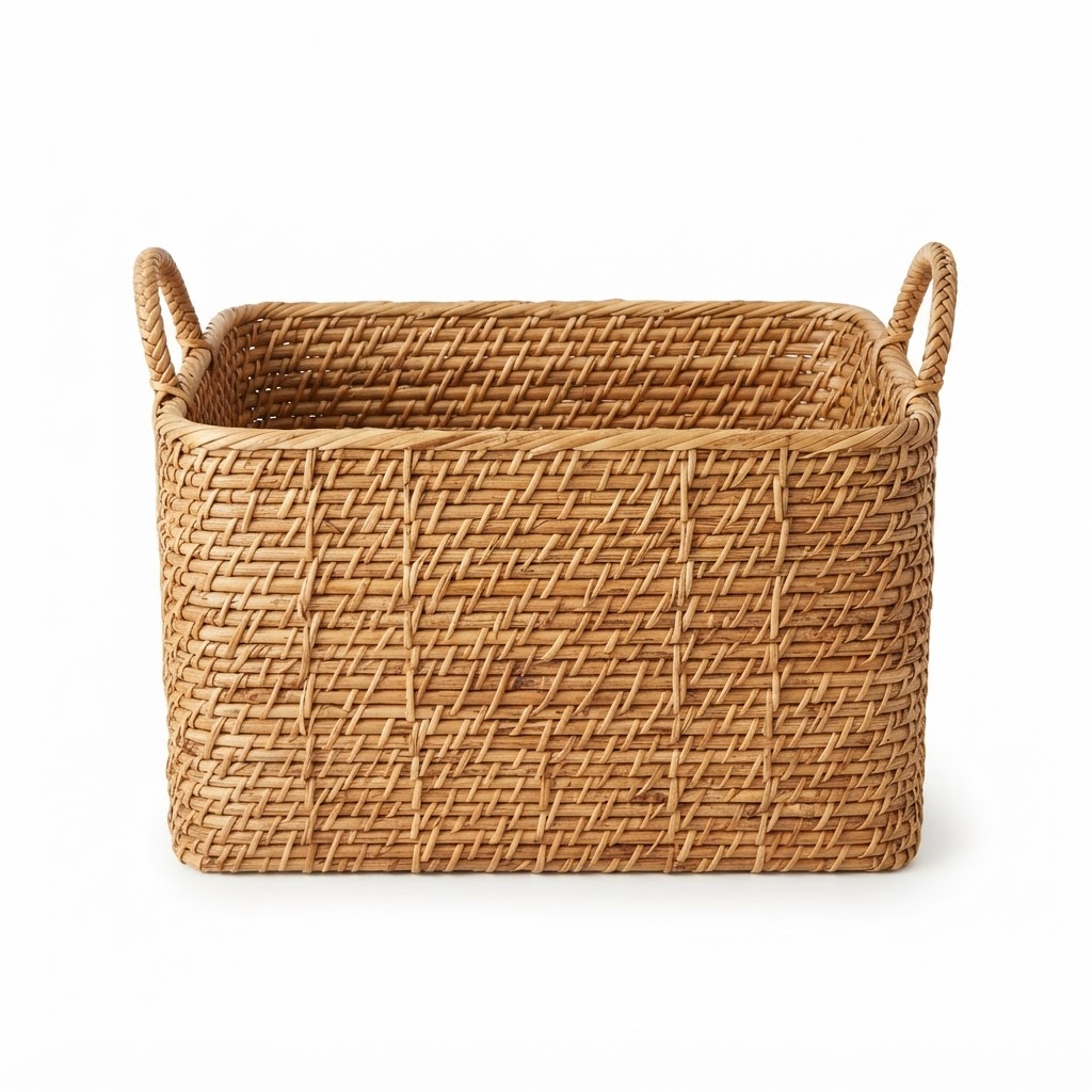 Woven Wicker Storage Basket