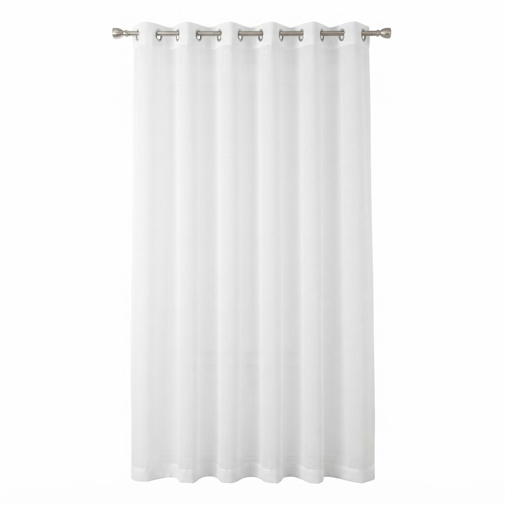 White Sheer Window Curtains