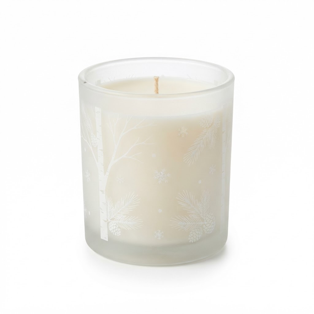Winter Frosted Glass Scented Candle