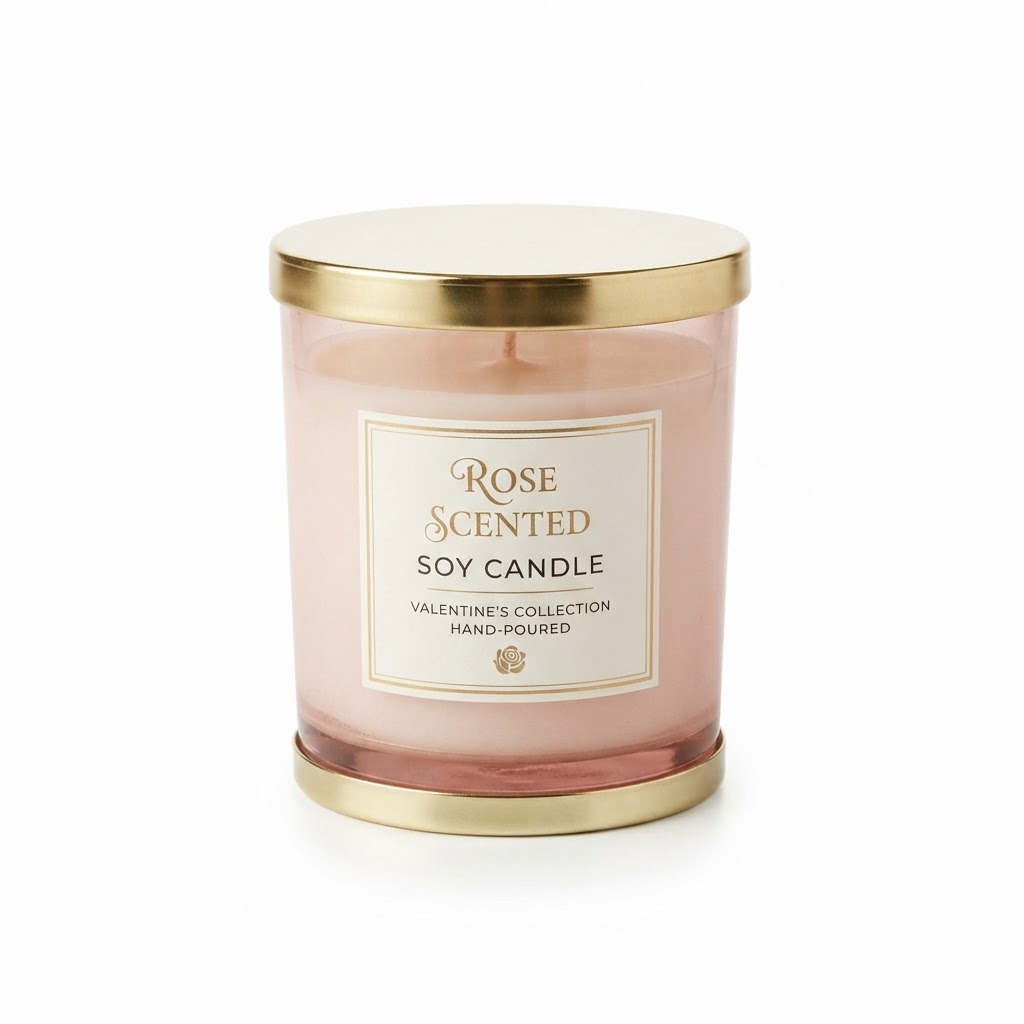 Rose Scented Soy Candle