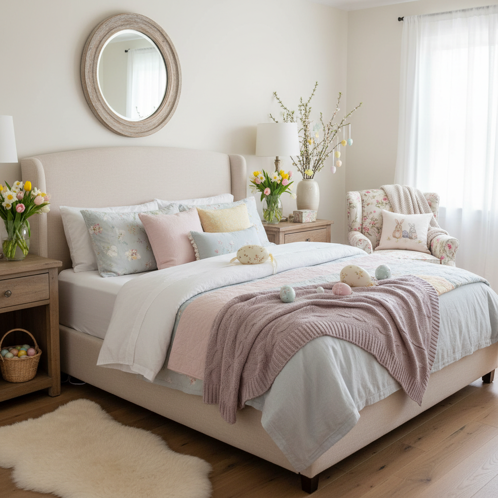 Country Easter Master Bedroom