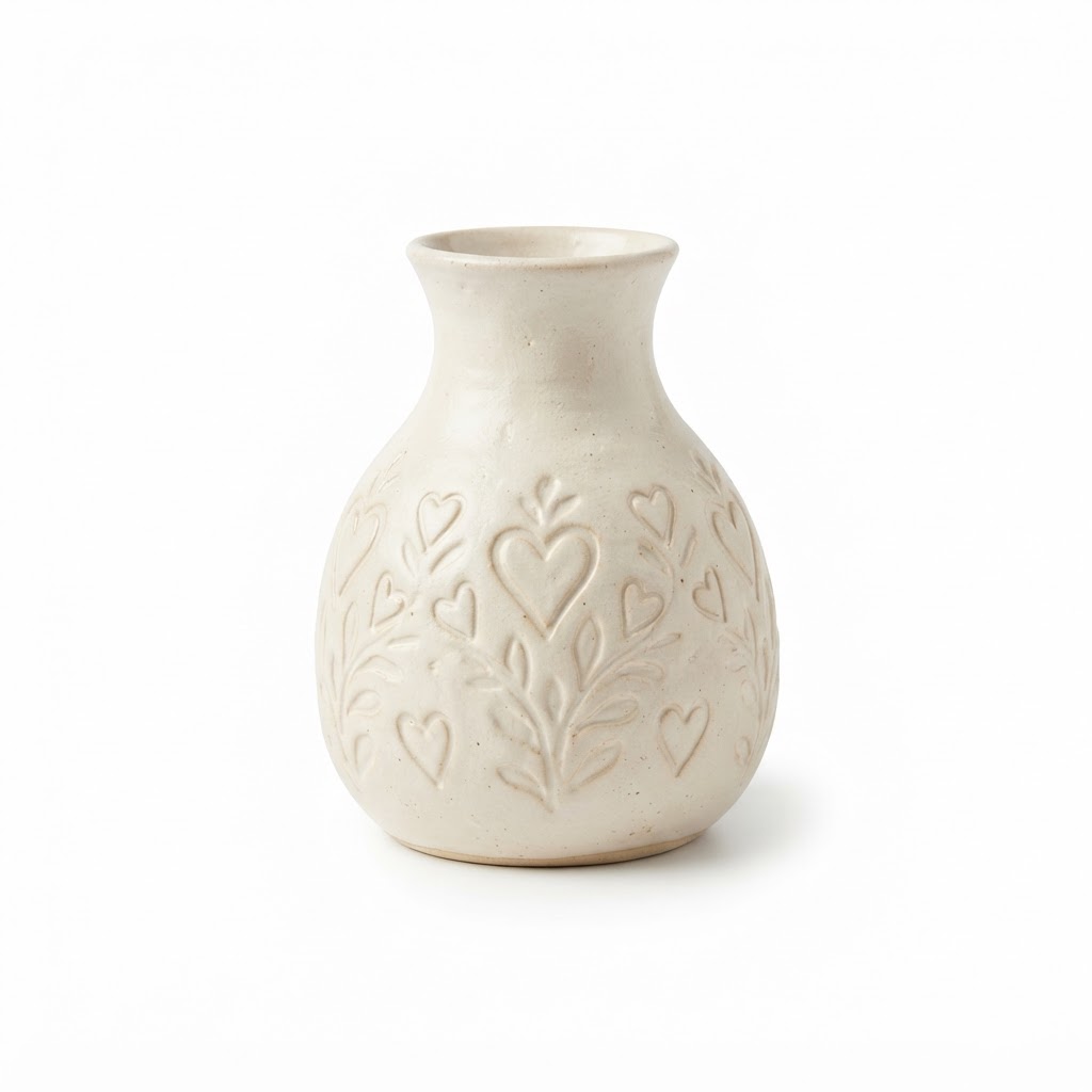Cream Ceramic Vase