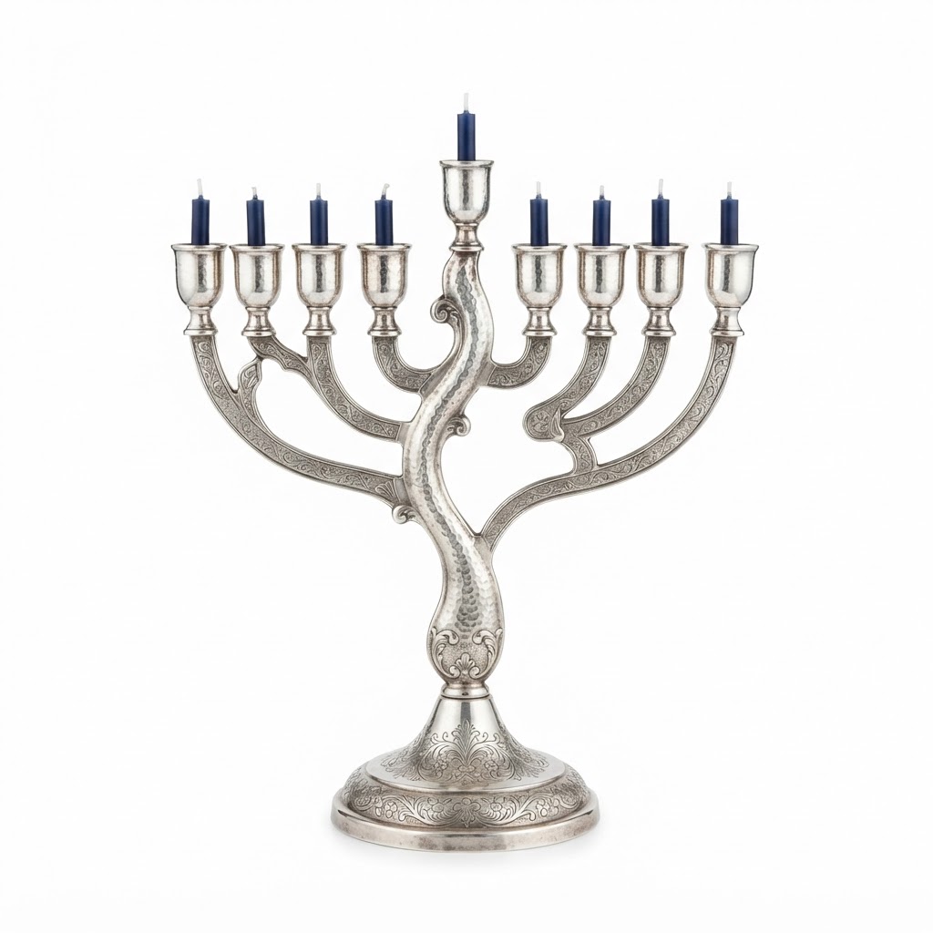 Hanukkah Silver Menorah