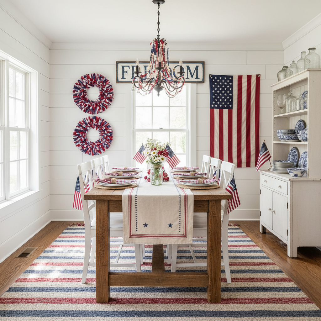 Farmhouse Independence Day (4th of July) Dining Room