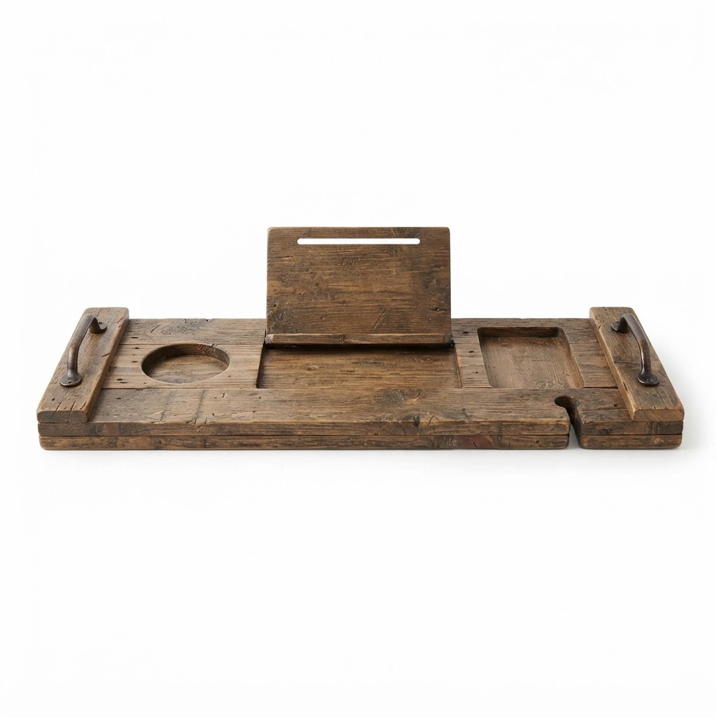 Distressed Wood Bath Tray