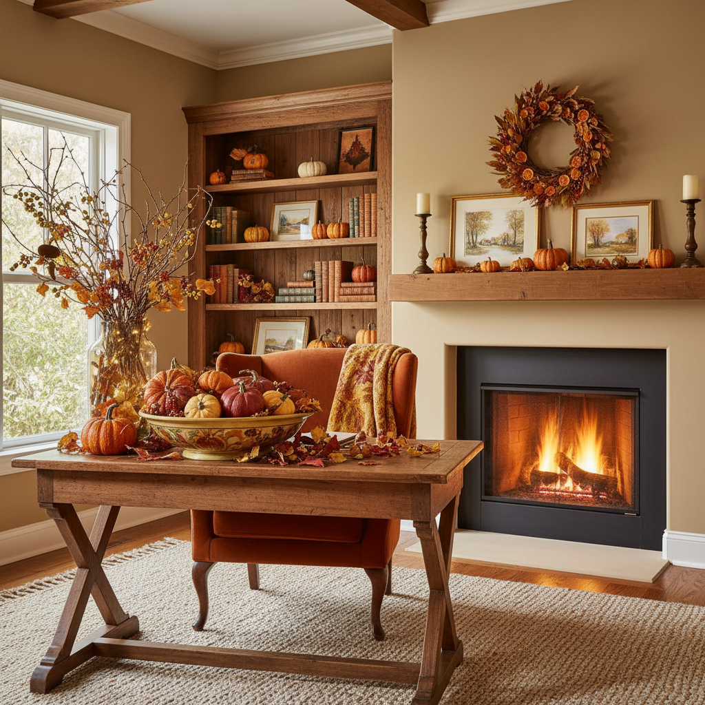Rustic Thanksgiving Home Office