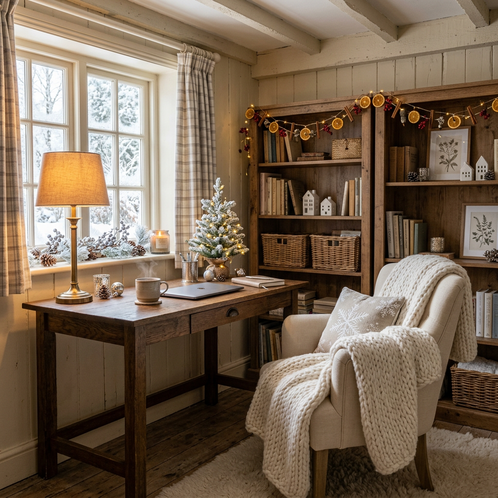 Cottagecore Winter Home Office