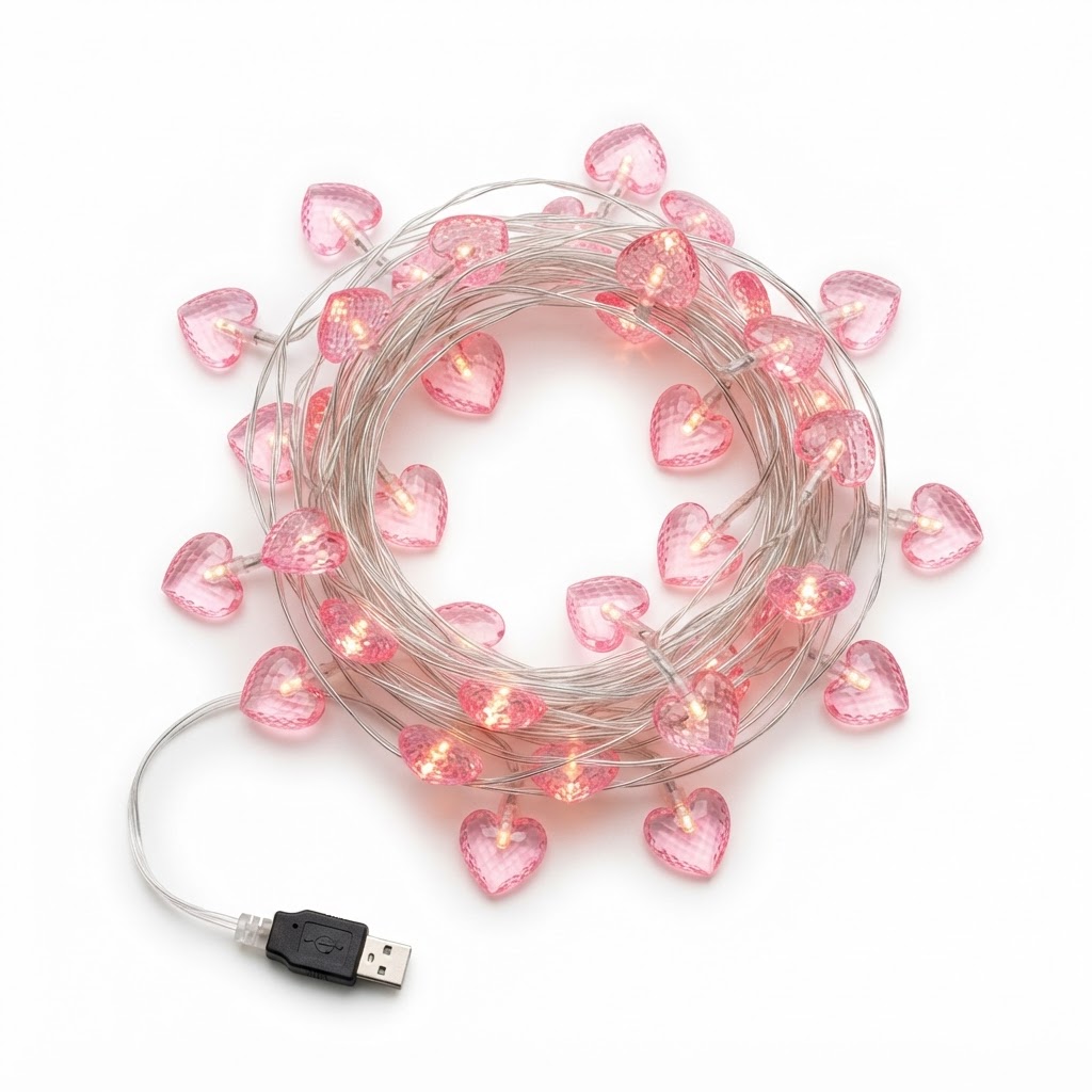 Heart-Shaped String Lights