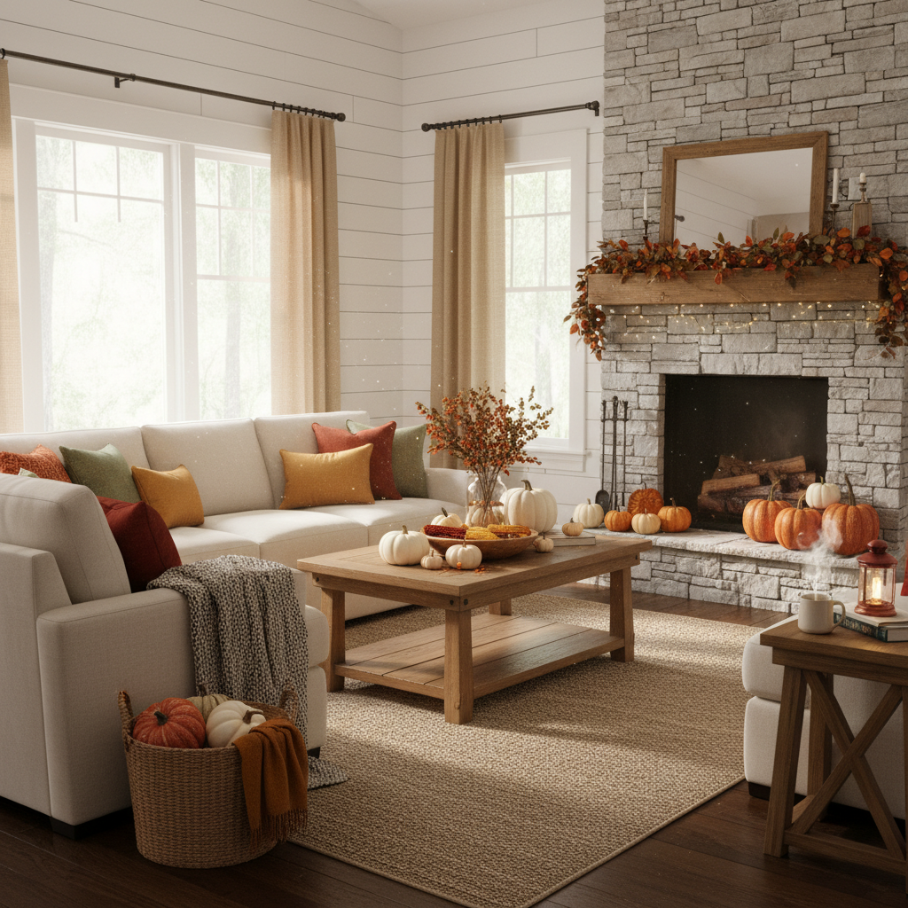 Modern Farmhouse Fall Living Room