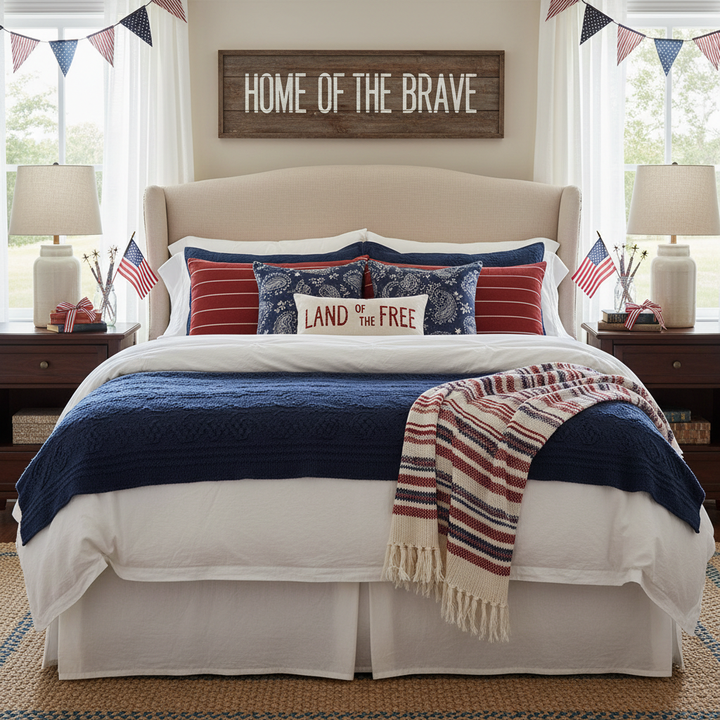Country Independence Day (4th of July) Master Bedroom