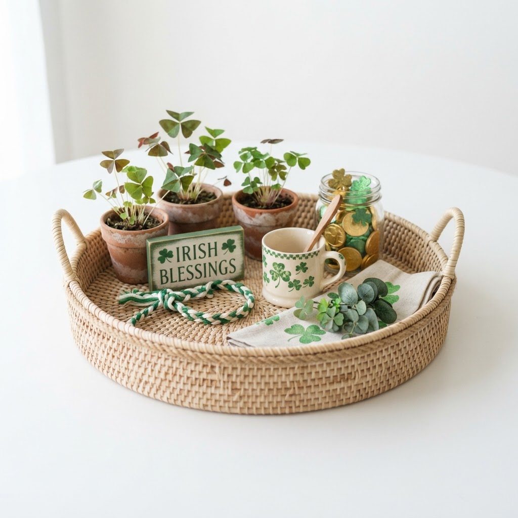 core Woven Rattan Vanity Tray