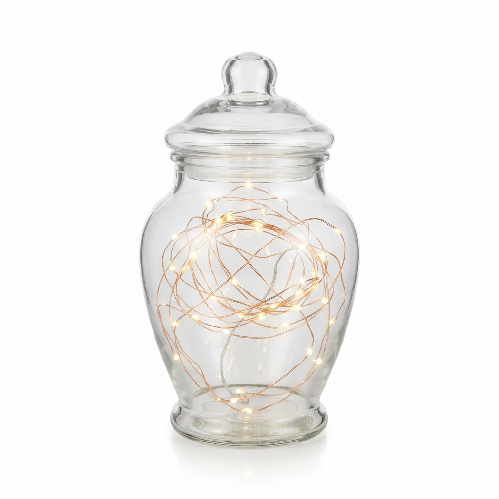 Glass Apothecary Jars with Fairy Lights