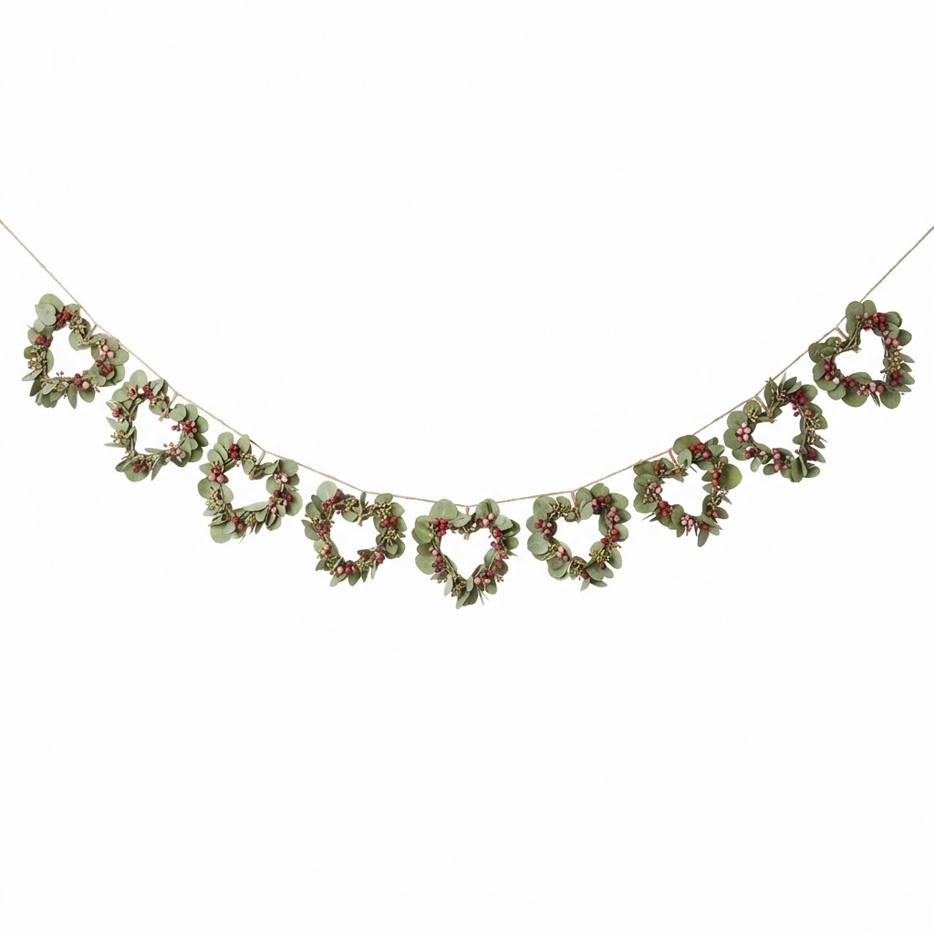 Valentine's Day Eucalyptus Heart Garland