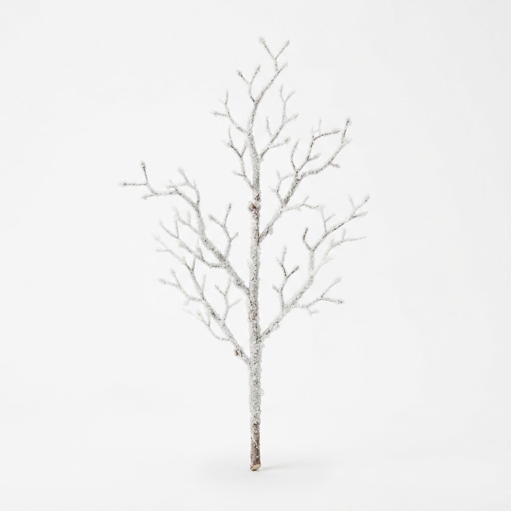Frosted White Branch Decor