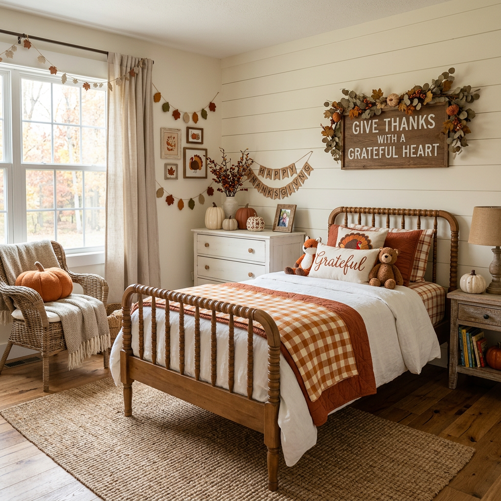 Farmhouse Thanksgiving Child Bedroom (Girl)