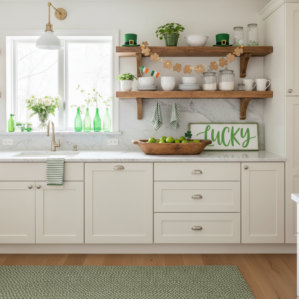 Modern Farmhouse St. Patrick's Day Kitchen