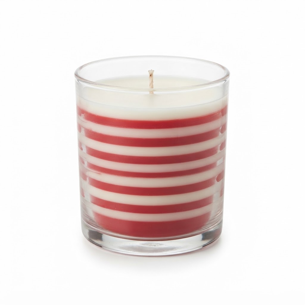 Red and White Scented Candle